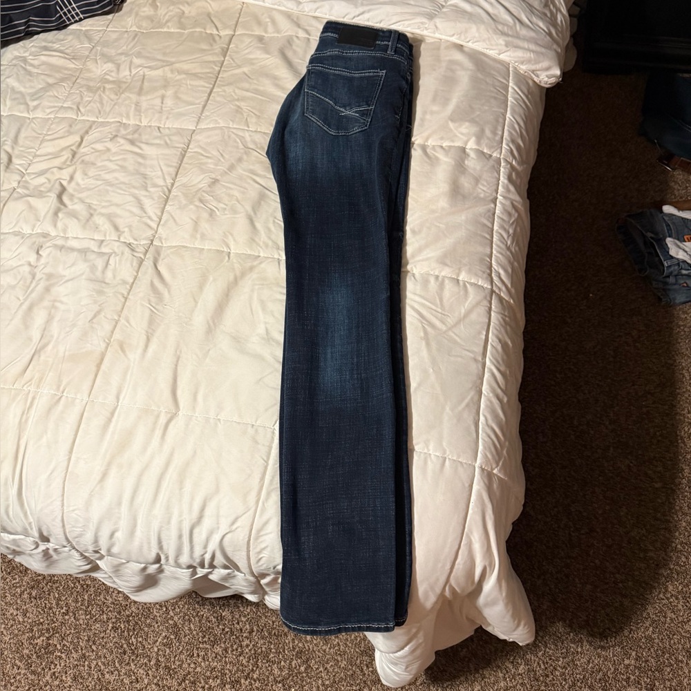 BKE alec Men's Dark Blue Slim Straight Jeans 30x34